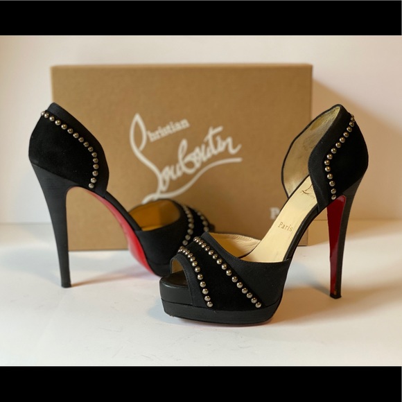 Christian Louboutin Shoes - CHRISTIAN LOUBOUTIN HENRY BLACK SUEDE  D`ORSAY